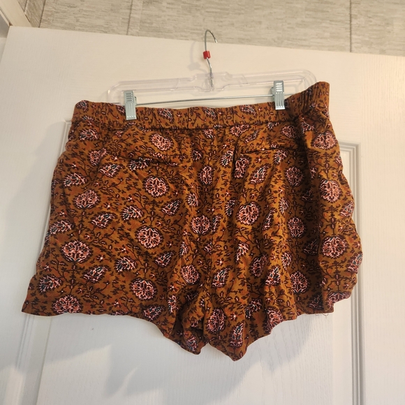 Madewell Brown Floral Shorts Size XL Euc - Picture 3 of 4